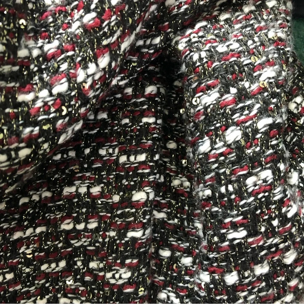 NWT Calvin Klein Tweed Sequin Long Coat 6 - Picture 12 of 13